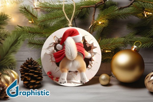3D Dog Christmas Ornament Design: A Graphic Asset Review