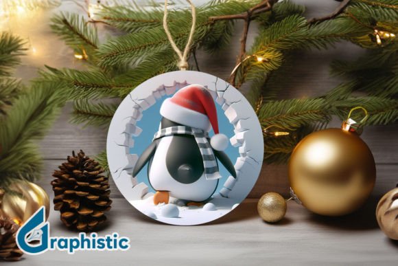 A 3D Penguin Ornament for Dynamic Holiday Brand Graphics