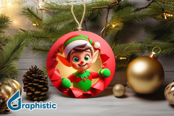 A Cute 3D Elf Graphic for Festive Editorial Design