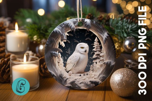 A Cute Owl Ornament: A Festive Graphic for Handmade Illustrations