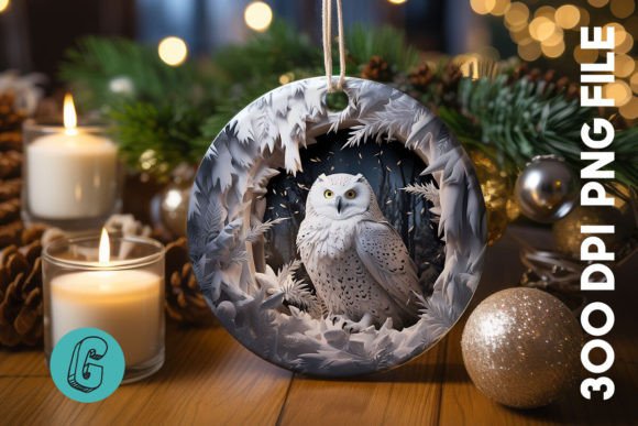 A Designer's Review: Cute Owl Christmas Ornament PNG 05