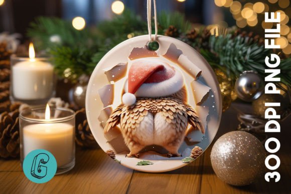 A Designer's Review of the 3D Owl Christmas Ornament Back 11 Graphic