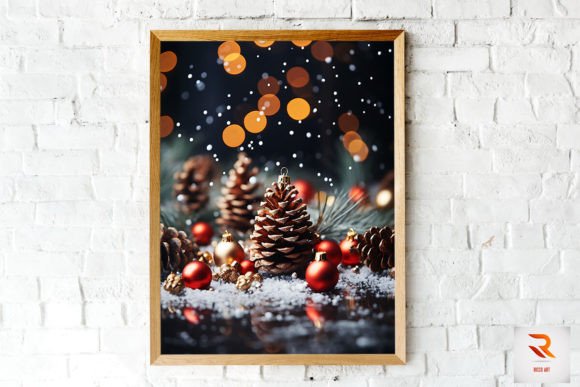 A Festive Graphic for Crafters: The Happy Christmas Beautiful Wall Art Illustration