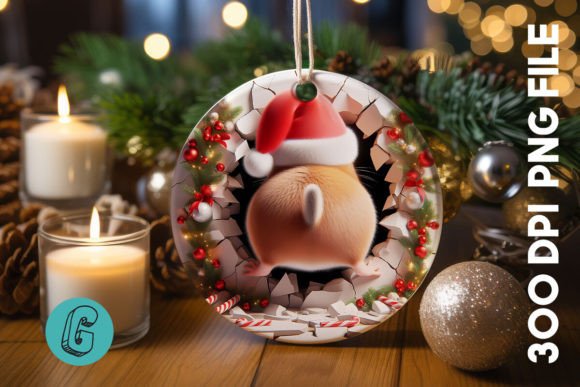 A Festive Guinea Pig Graphic for Local Business Branding