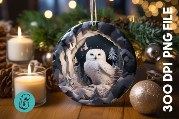 A Festive Owl PNG for Holiday Branding and Packaging Graphics