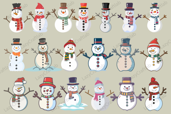 A Festive Snowman Design Bundle for Brand Graphics