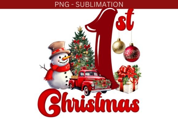 Baby’s First Christmas Illustrations and Design Graphics