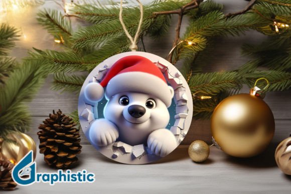 Crafting a Festive 3D Polar Bear Ornament Graphic