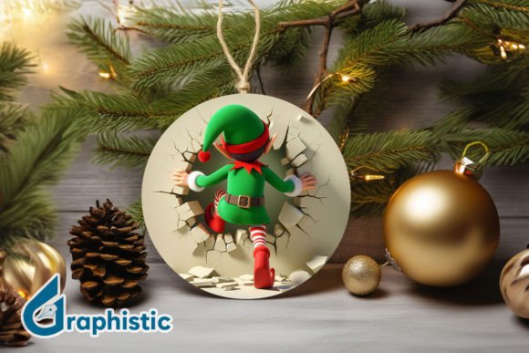 Crafting with the 3D Cute Elf Christmas Ornament Graphic