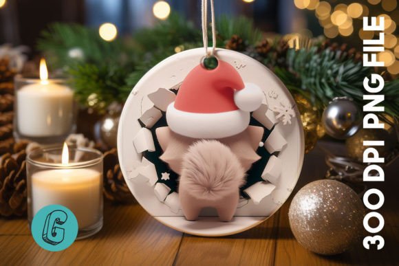 Cute Cat Christmas Ornament Back 01: A Designer's Review