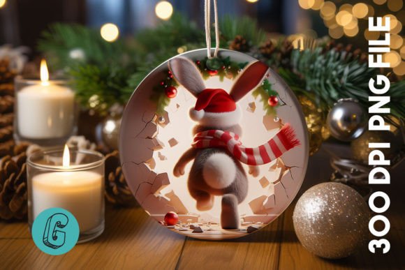 Cute Rabbit Ornament Graphics for Branding & Illustrations