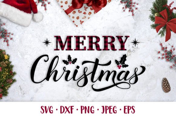 Merry Christmas Buffalo Plaid: A Cozy Festive Graphic